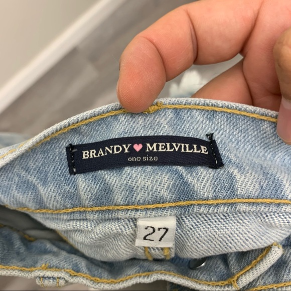 Brandy Melville Distressed Denim Shorts - Picture 7 of 8